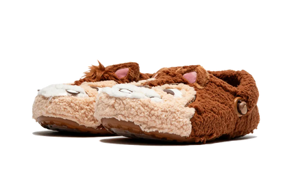 Crocs Classic Lined Clog Disney Chip 'N Dale hnedé s plyšovou podšívkou, detail hornej časti