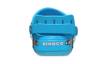 Crocs Lightning McQueen Dinoco, detail loga Dinoco na päte