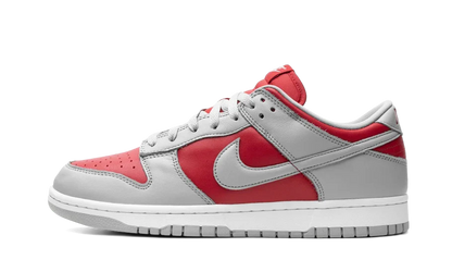 Tenisky Nike Dunk nízke červeno-sivé, pohľad z boku