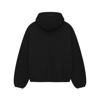 Fear of God Essentials NBA Hoodie čierna, pohľad zozadu.