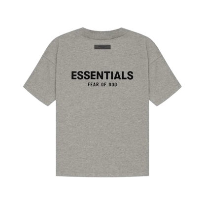 Fear of God Essentials Tee Dark Oatmeal taupe, detail crew neck