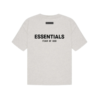 Fear of God Essentials Tee Light Oatmeal krémové, detail crew neck