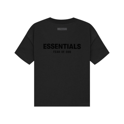 Fear of God Essentials Tee Stretch Limo čierne, detail crew neck