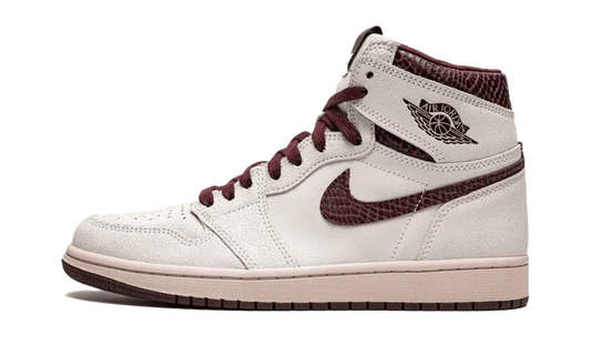 Tenisky Air Jordan 1 vysoké A Ma Maniere bielo-hnedé, pohľad z boku