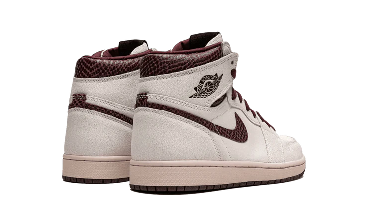 Tenisky Air Jordan 1 vysoké A Ma Maniere bielo-hnedé, pohľad zo zadu