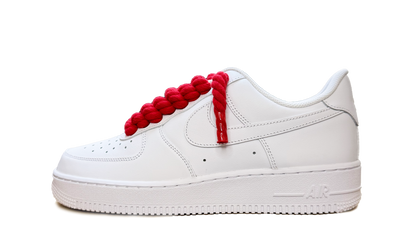 Nike Air Force 1 Low White - Červené Rope Šnúrky
