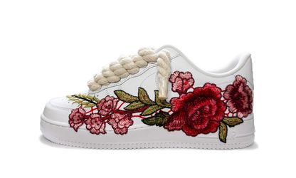 Nike Air Force 1 Low White Red Rose - Béžové Rope Šnúrky
