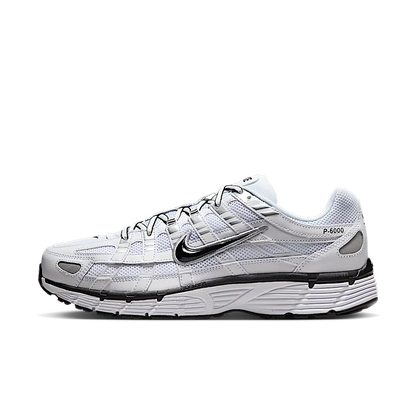 Nike P-6000 White Metallic Silver Black