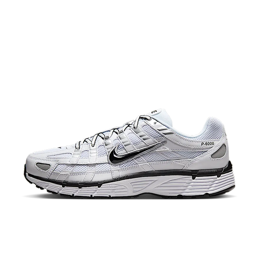 Nike P-6000 White Metallic Silver Black