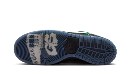 Nike SB Dunk Low Pro Bronx Girls podrážka HV1664-001 - detail modrej gumovej podrážky so SB logom