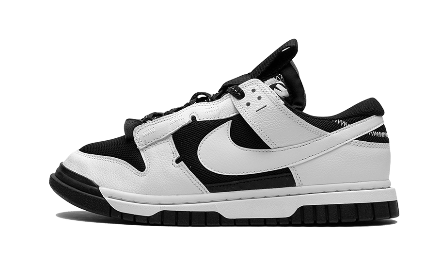 Tenisky Nike Dunk nízke bielo-čierne, pohľad z boku