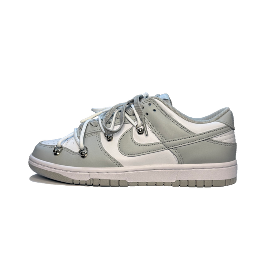 Nike Dunk Low Grey Fog - Biele Over Laced Šnúrky