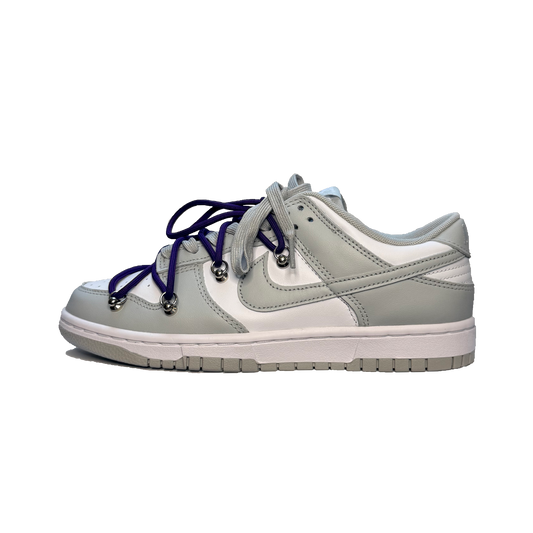Nike Dunk Low Grey Fog - Fialové Over Laced Šnúrky