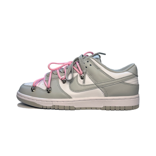 Nike Dunk Low Grey Fog - Rúžove Over Laced Šnúrky