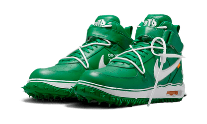 Nike Off-White Air Force 1 Mid SP Pine Green zelené, pohľad z vrchu spredu