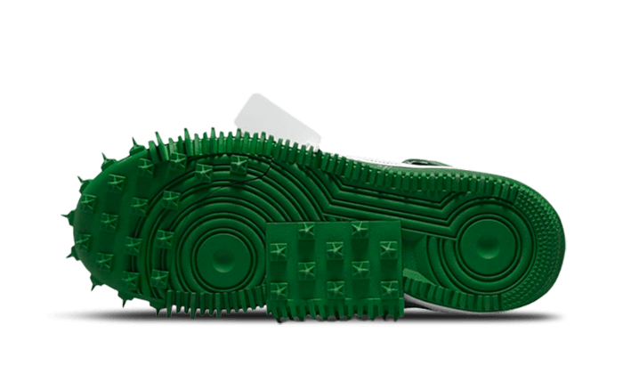 Nike Off-White Air Force 1 Mid SP Pine Green zelené, pohľad na podrážku