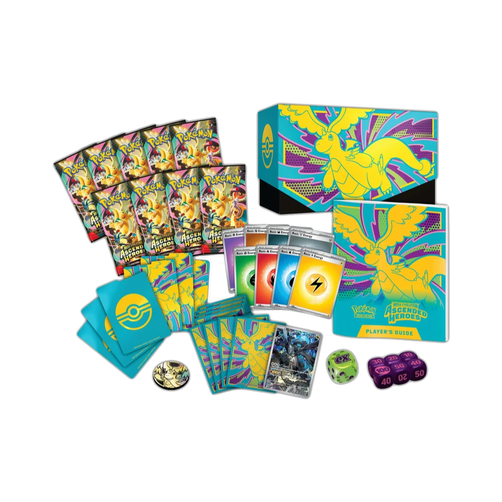Pokémon Ascended Heroes ETB obsah - booster packs a gaming accessories