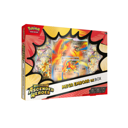 Pokémon Ascended Heroes Mega Emboar ex Box s Fire-type Mega Evolution v plameňoch