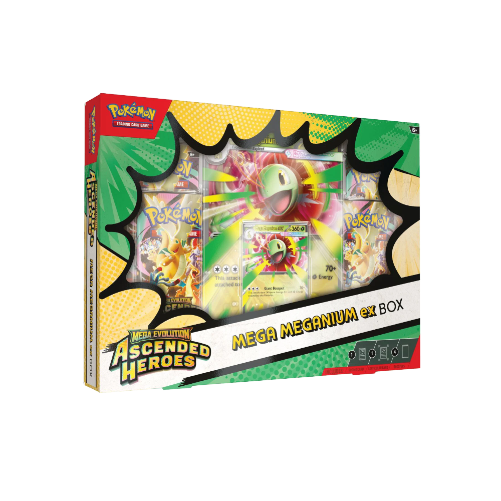 Pokémon Ascended Heroes Mega Meganium ex Box s Grass-type Mega Evolution v kvetoch