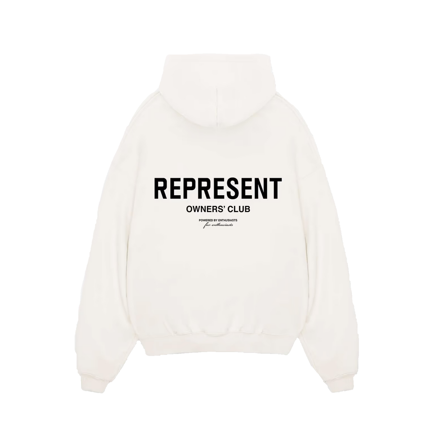 Represent mikina Owners Club Flat White – zadná strana s grafikou