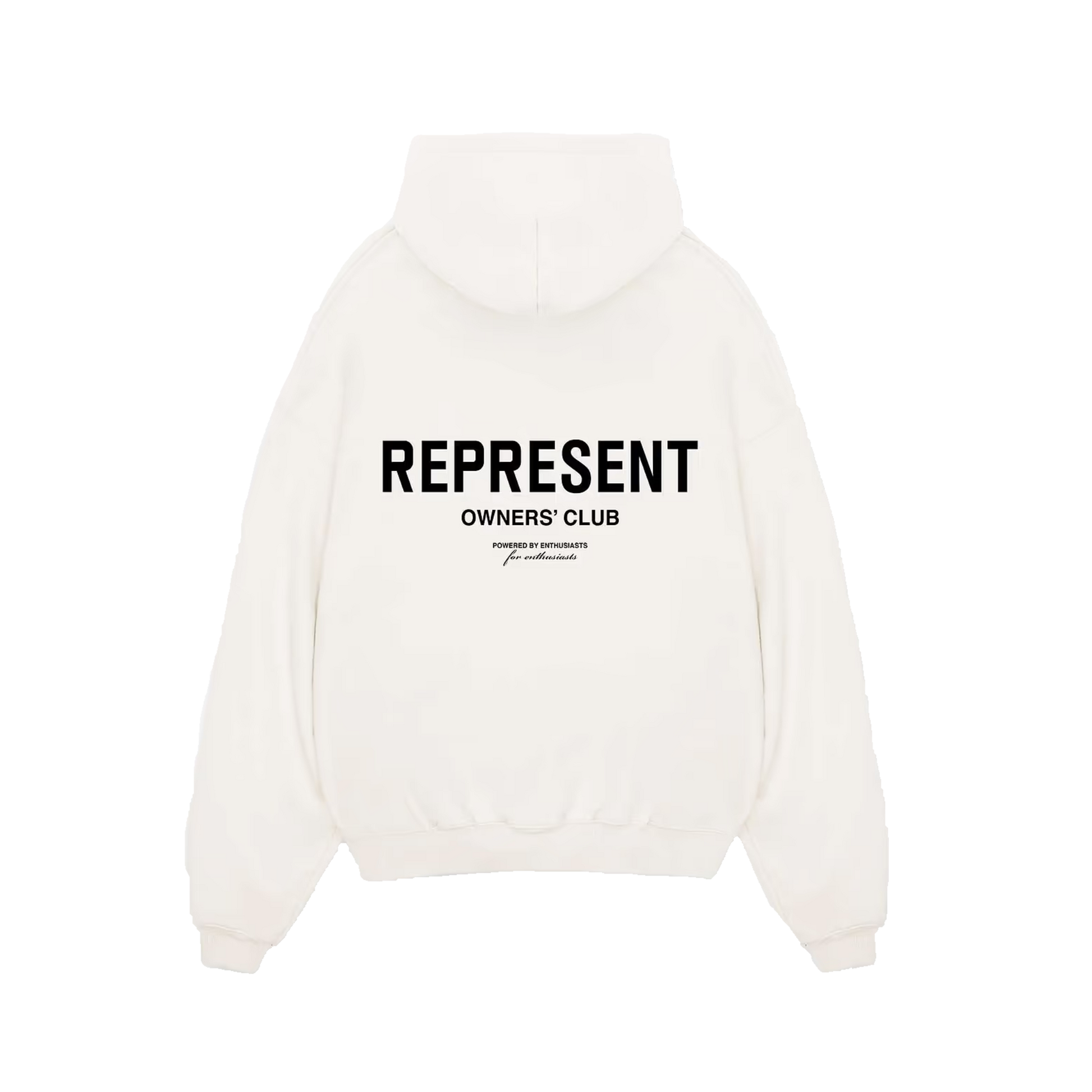 Represent mikina Owners Club Flat White – zadná strana s grafikou