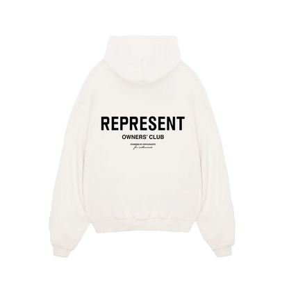 Represent mikina Owners Club Flat White – zadná strana s grafikou