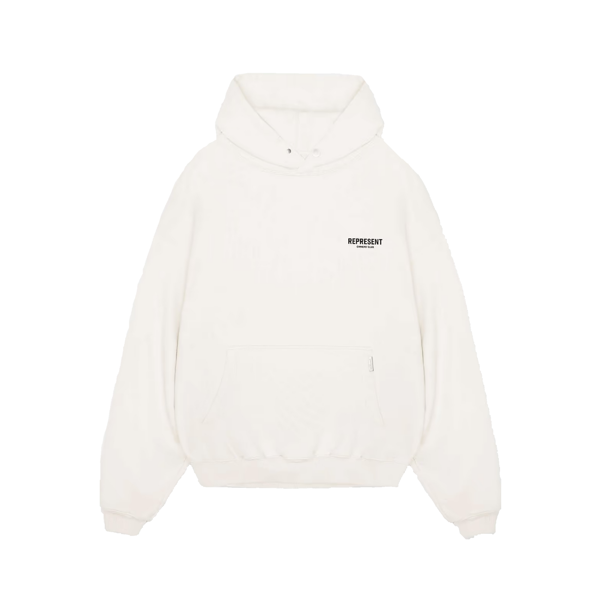Represent Owners Club Hoodie Flat White – pohľad spredu