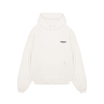 Represent Owners Club Hoodie Flat White – pohľad spredu
