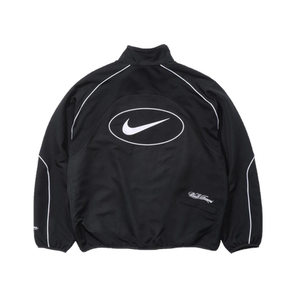 Supreme Nike Track Jacket Black - pohľad zozadu, oversized fit, elastický lem