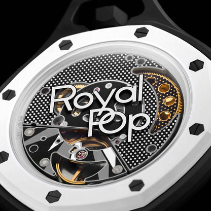 Swatch x Audemars Piguet Royal Pop Ocho Negro SSX03W101N detail ciferníka
