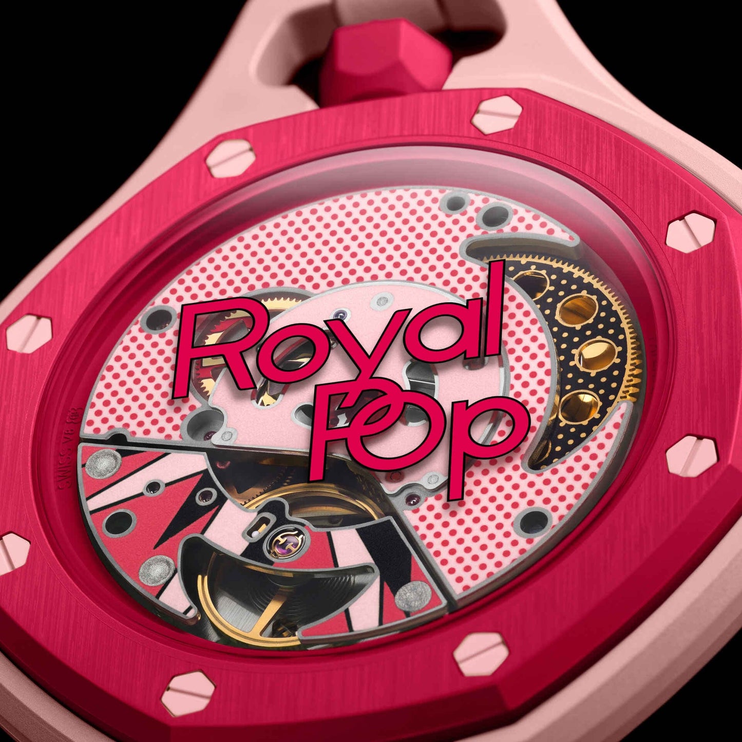 Swatch x Audemars Piguet Royal Pop Otto Rosso SSX03R100N detail ciferníka