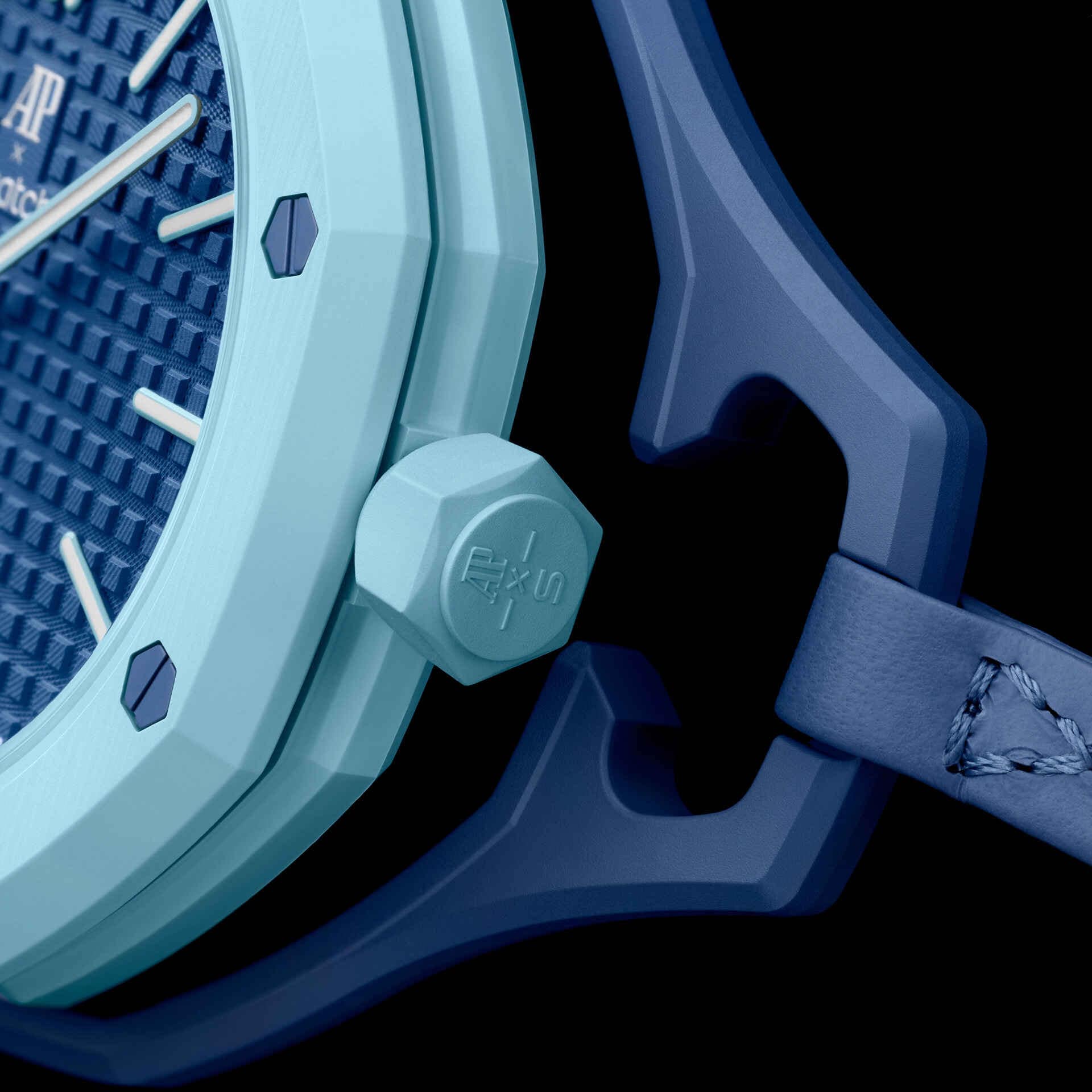 Swatch x Audemars Piguet Royal Pop Savonnette Lan Ba SSX03L100N bočný detail korpusu