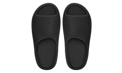 Šľapky Yeezy Slide čierne bez adidasu, pohľad z vrchu
