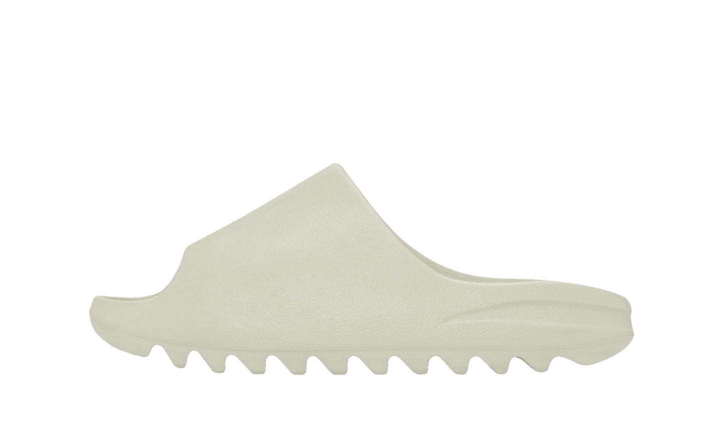 Šľapky Yeezy Slide Cream bez adidasu, pohľad z boku