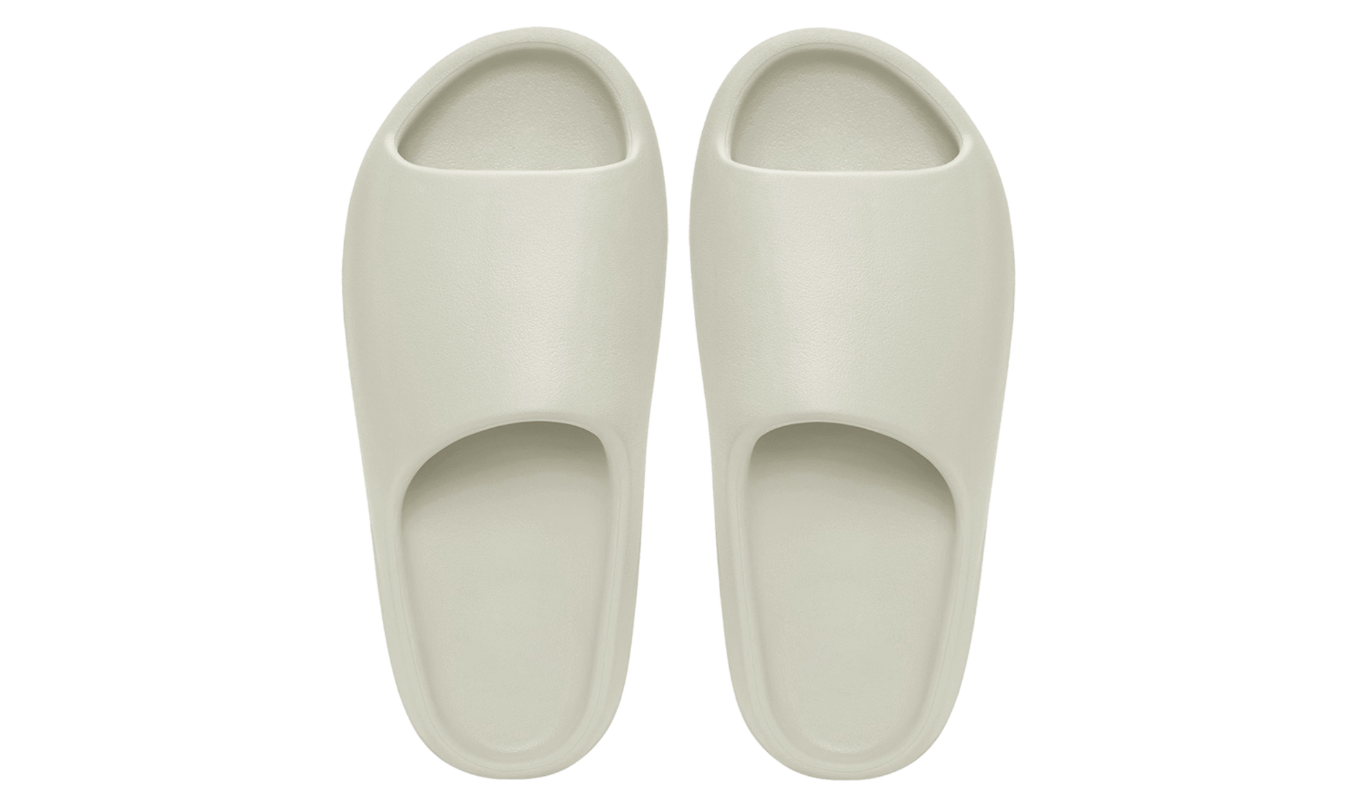 Šľapky Yeezy Slide Cream bez adidasu, pohľad z vrchu