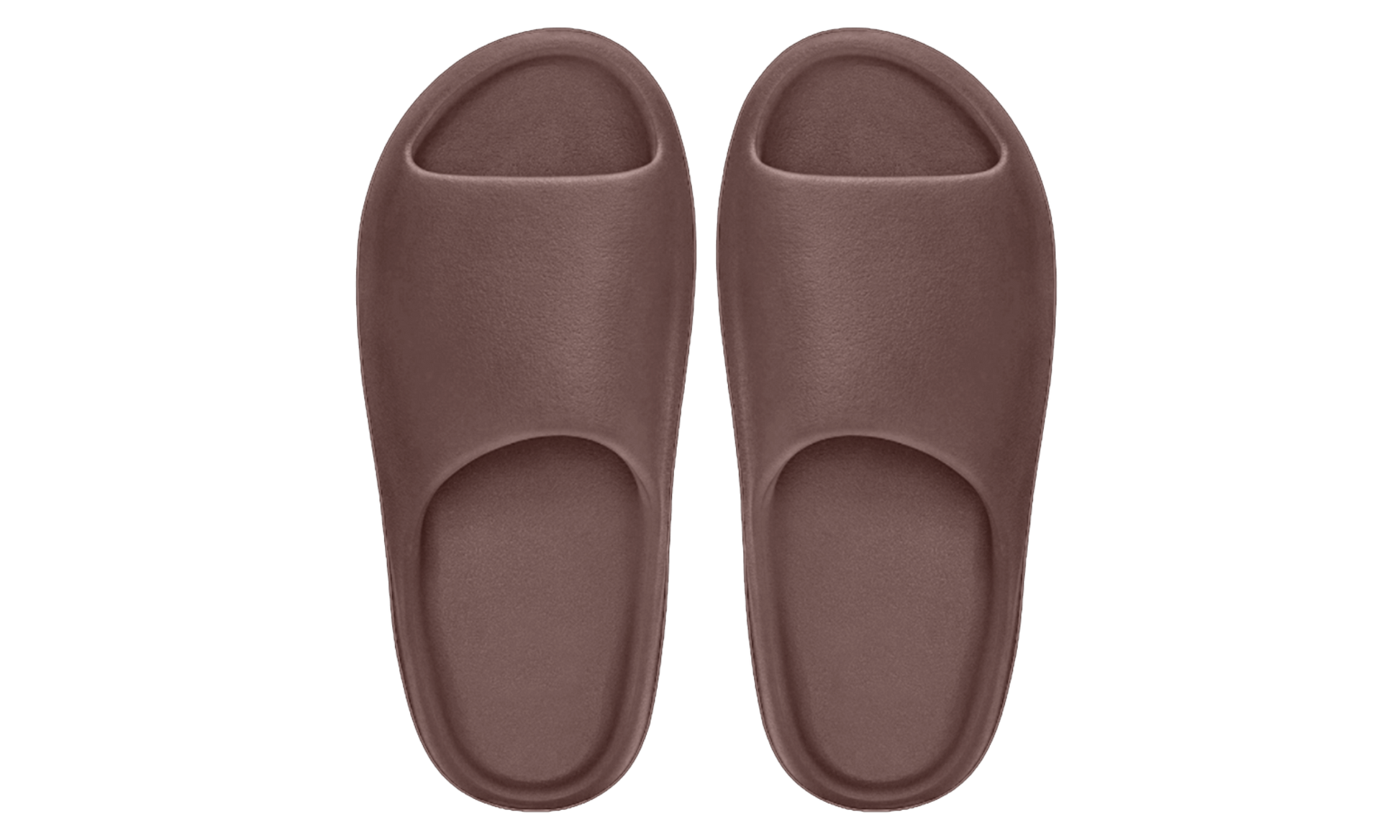 Šľapky Yeezy Slide Fudge bez adidasu, pohľad z vrchu