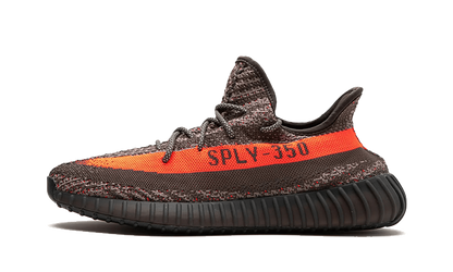 Tenisky Yeezy Boost 350 V2 sivo-oranžové, pohľad z boku