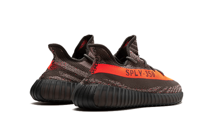 Tenisky Yeezy Boost 350 V2 sivo-oranžové, pohľad zo zadu