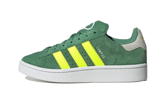 Tenisky adidas Campus 00s zeleno-žlté, pohľad z boku