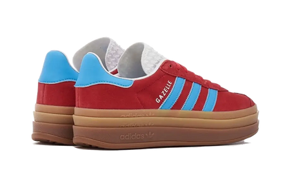 Tenisky adidas Gazelle bold červeno-modré, pohľad zo zadu