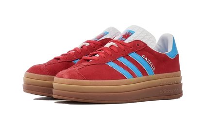 Tenisky adidas Gazelle bold červeno-modré, pohľad z predu