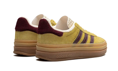 Tenisky adidas Gazelle Bold žlto-bordové, pohľad zo zadu