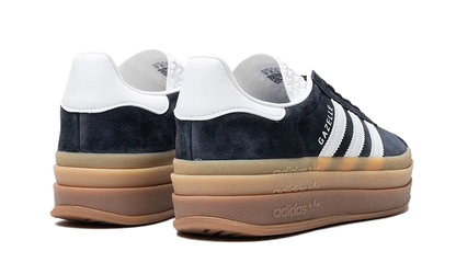 Tenisky adidas Gazelle Bold čierno-biele, pohľad zo zadu