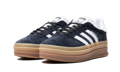 Tenisky adidas Gazelle Bold čierno-biele, pohľad z predu