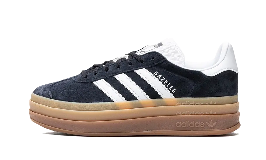 Tenisky adidas Gazelle Bold čierno-biele, pohľad z boku