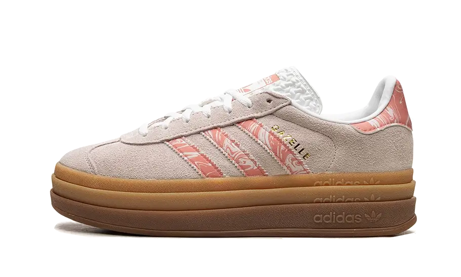 Tenisky adidas Gazelle Bold oranžovo-telové, pohľad z boku