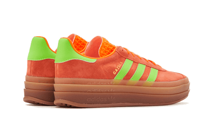 Tenisky adidas Gazelle Bold oranžovo-zelené, pohľad zo zadu