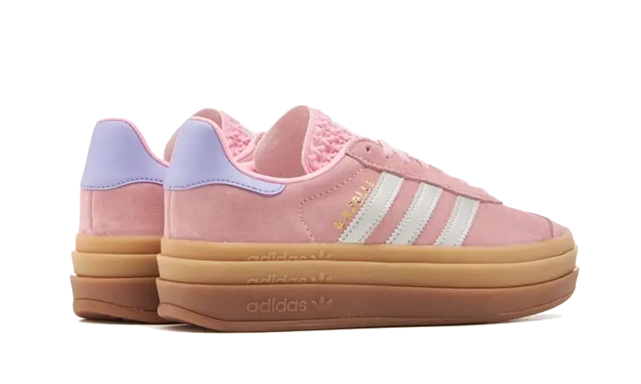 Tenisky adidas Gazelle Bold ružovo-biele, pohľad zo zadu