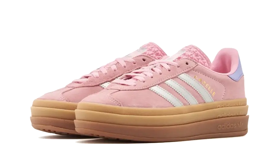 Tenisky adidas Gazelle Bold ružovo-biele, pohľad z predu