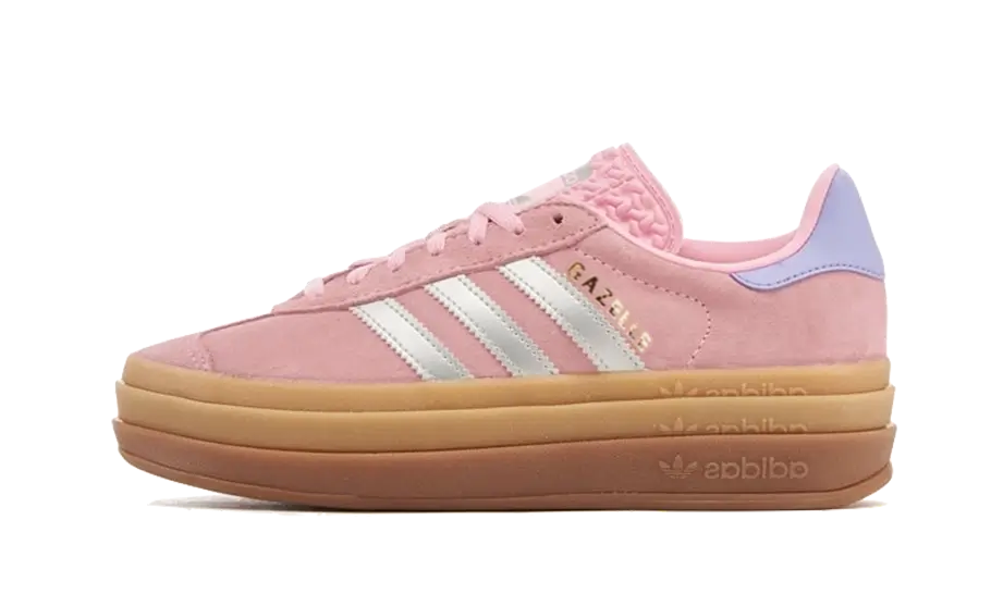 Tenisky adidas Gazelle Bold ružovo-biele, pohľad z boku